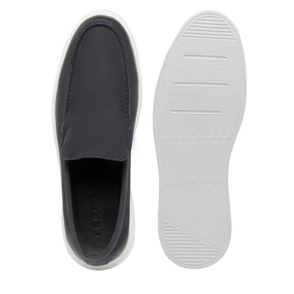 Lacivert Hakiki Nubuk Deri Erkek Casual Ayakkabı - E26I1AY57613-C39 - 6