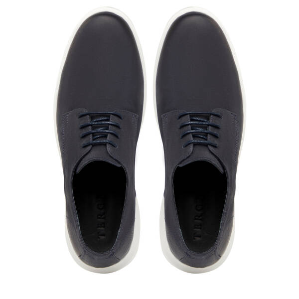 Lacivert Hakiki Nubuk Deri Erkek Casual Ayakkabı - E26I1AY57614-C39 - 5