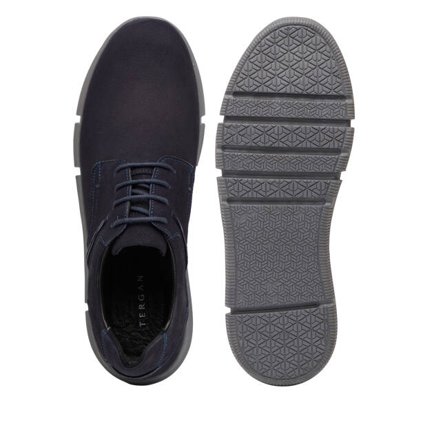 Lacivert Hakiki Nubuk Deri Erkek Casual Ayakkabı - E26I1AY57645-C39 - 6