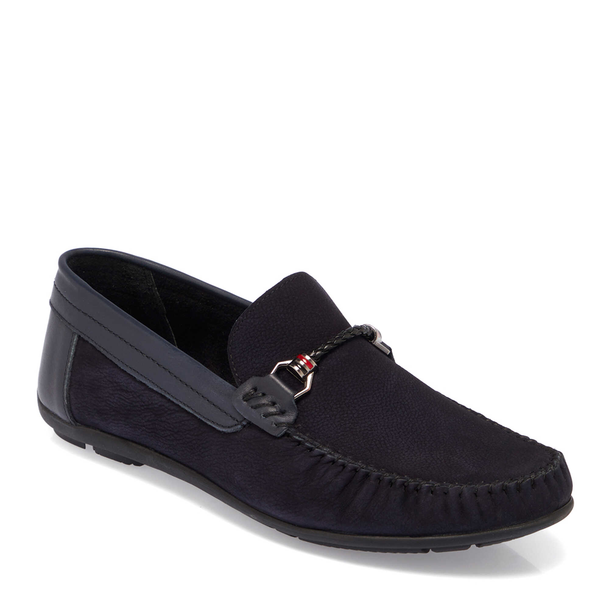 Lacivert Hakiki Nubuk Deri Erkek Loafer - E26I1AY57617-C39