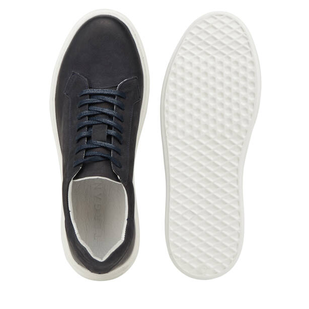 Lacivert Hakiki Nubuk Deri Erkek Sneaker - E26I1AY57615-C39 - 6