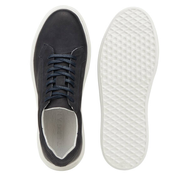 Lacivert Hakiki Nubuk Deri Erkek Sneaker - E26I1AY57615-C39 - 6