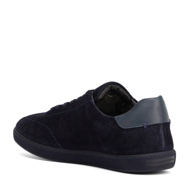 Lacivert Hakiki Nubuk Deri Erkek Sneaker - E26I1AY57796-D44 - 4