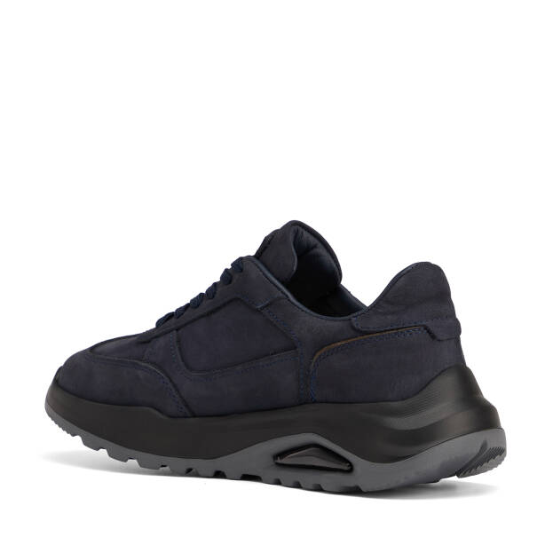 Lacivert Hakiki Nubuk Deri Erkek Sneaker - E26S1AY57905-C39 - 4
