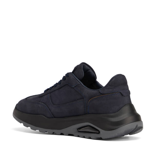 Lacivert Hakiki Nubuk Deri Erkek Sneaker - E26S1AY57905-C39 - 4