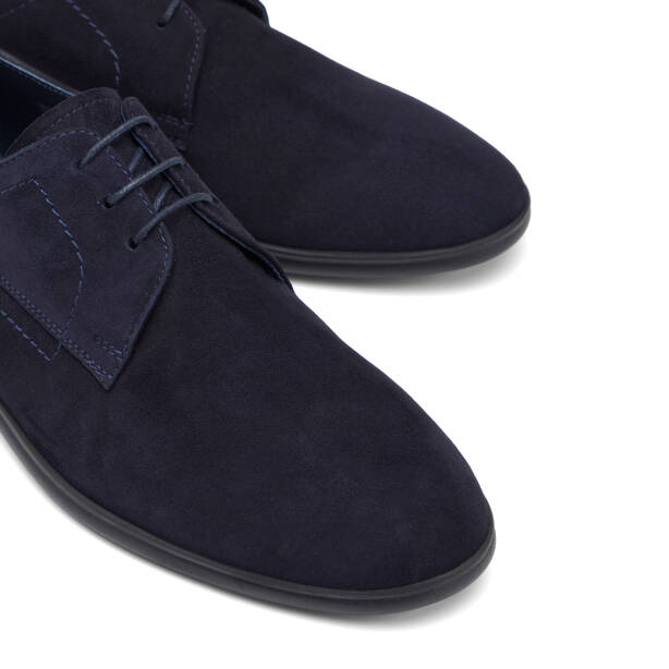 Lacivert Hakiki Süet Deri Erkek Casual Ayakkabı - E26I1AY57717-D44 - 3