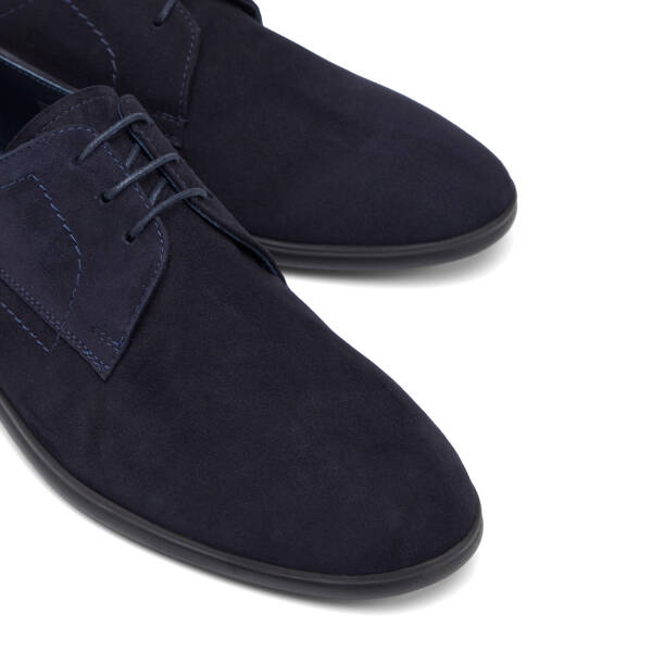 Lacivert Hakiki Süet Deri Erkek Casual Ayakkabı - E26I1AY57717-D44 - 3