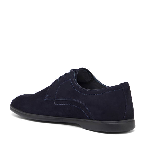 Lacivert Hakiki Süet Deri Erkek Casual Ayakkabı - E26I1AY57717-D44 - 4