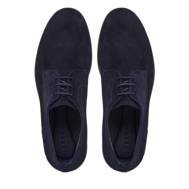 Lacivert Hakiki Süet Deri Erkek Casual Ayakkabı - E26I1AY57717-D44 - 5