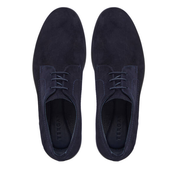 Lacivert Hakiki Süet Deri Erkek Casual Ayakkabı - E26I1AY57717-D44 - 5