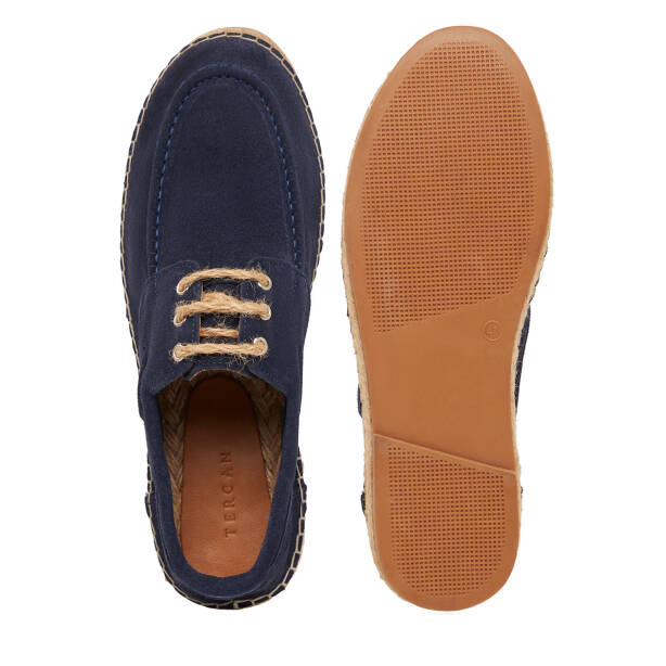 Lacivert Hakiki Süet Deri Erkek Espadril - E26I1AY57624-D44 - 6
