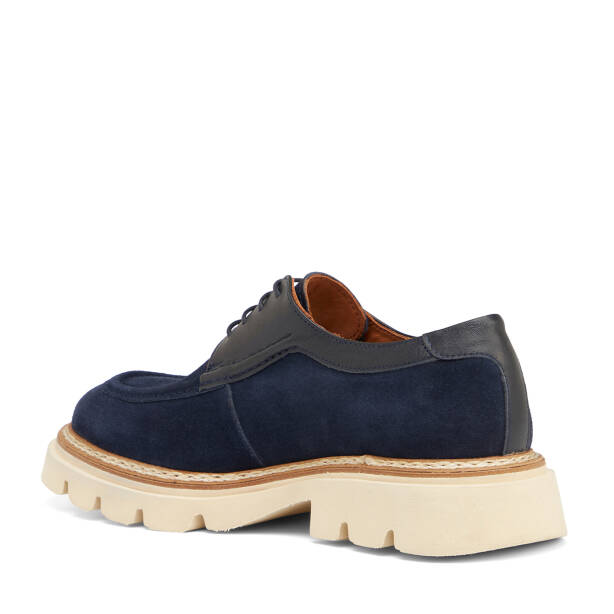 Lacivert Hakiki Süet Deri Erkek Klasik Ayakkabı - E25I1AY57170-D44 - 4