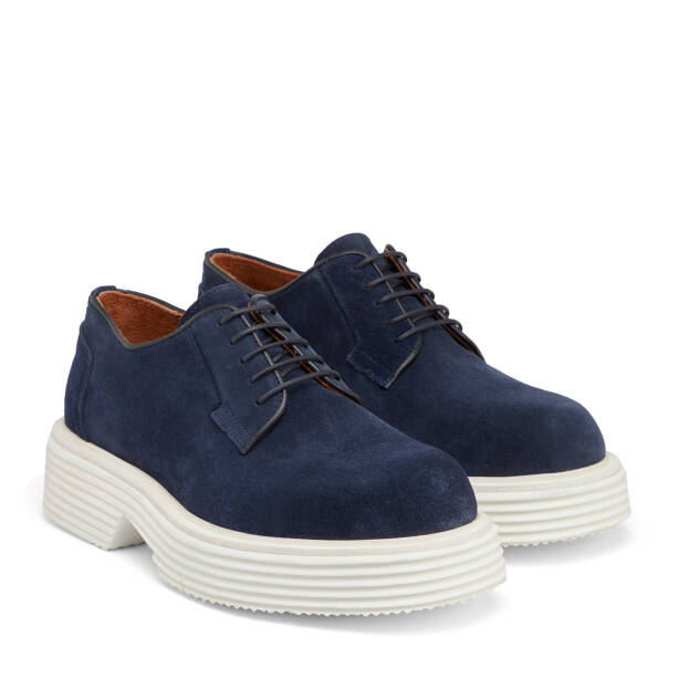 Lacivert Hakiki Süet Deri Erkek Klasik Ayakkabı - E25I1AY57172-D44 - 2