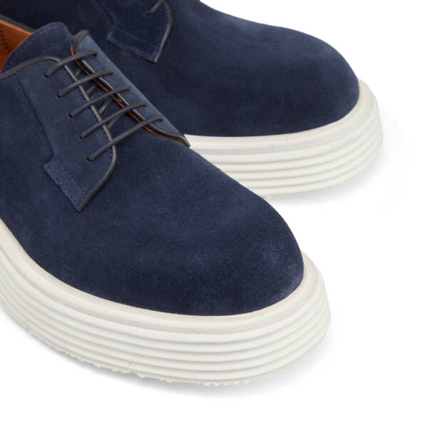 Lacivert Hakiki Süet Deri Erkek Klasik Ayakkabı - E25I1AY57172-D44 - 3