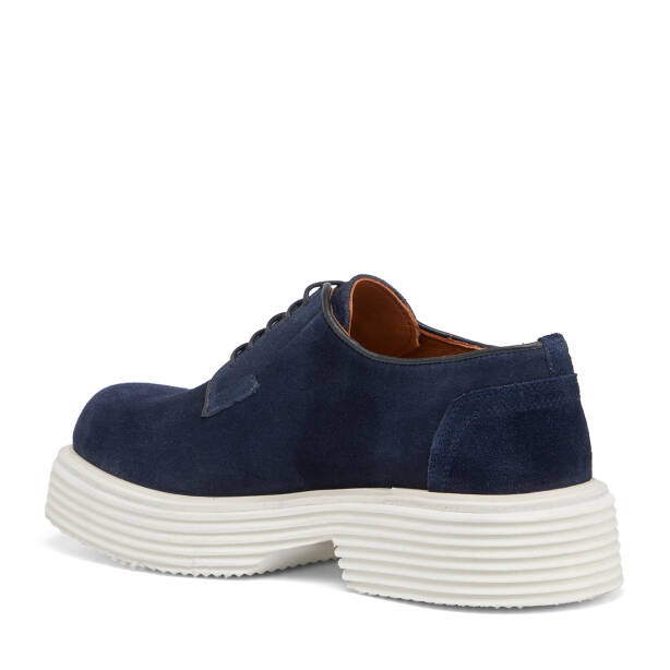 Lacivert Hakiki Süet Deri Erkek Klasik Ayakkabı - E25I1AY57172-D44 - 4