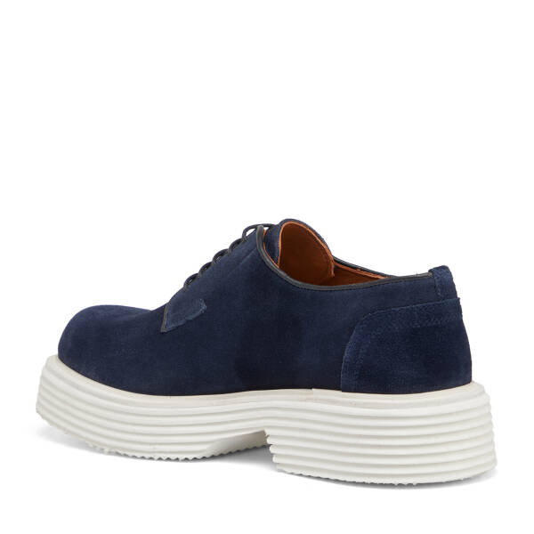 Lacivert Hakiki Süet Deri Erkek Klasik Ayakkabı - E25I1AY57172-D44 - 4