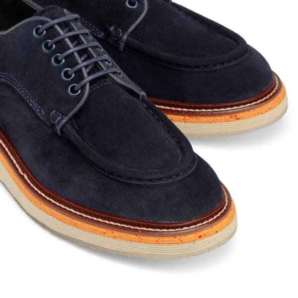 Lacivert Hakiki Süet Deri Erkek Klasik Ayakkabı - E25I1AY57194-D44 - 3