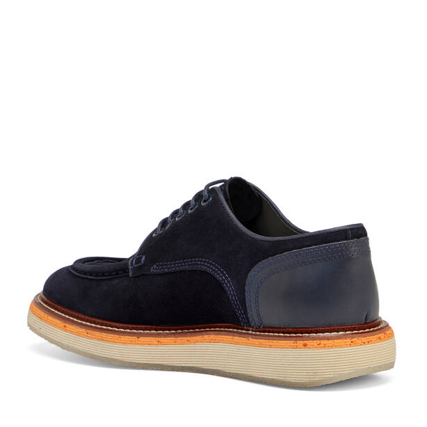 Lacivert Hakiki Süet Deri Erkek Klasik Ayakkabı - E25I1AY57194-D44 - 4