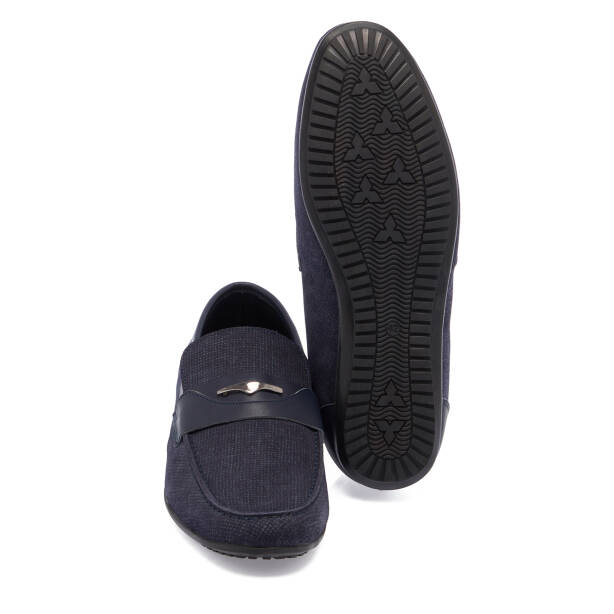 Lacivert Hakiki Süet Deri Erkek Loafer - E26I1AY57616-T3N - 4