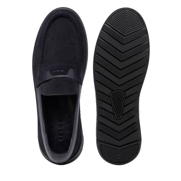 Lacivert Hakiki Süet Deri Erkek Loafer - E26I1AY57631-D44 - 6