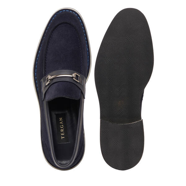 Lacivert Hakiki Süet Deri Erkek Loafer - E26I1AY57682-D44 - 6