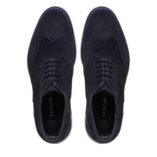 Lacivert Hakiki Süet Deri Erkek Loafer - E26I1AY57684-D44 - 5