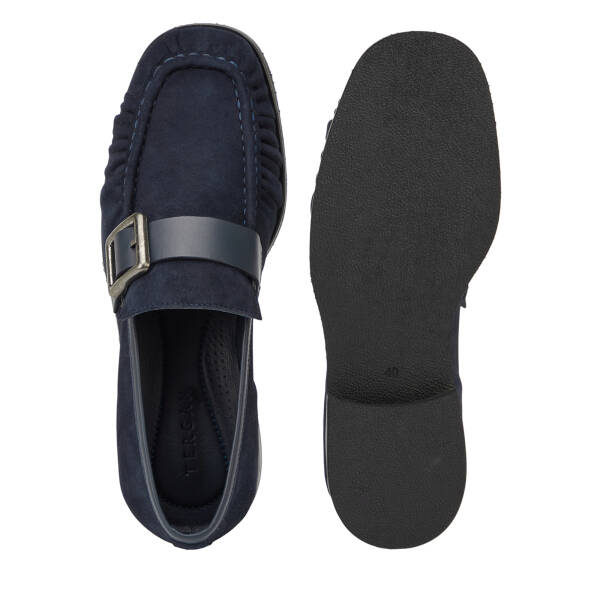 Lacivert Hakiki Süet Deri Erkek Loafer - E26I1AY57714-D44 - 6