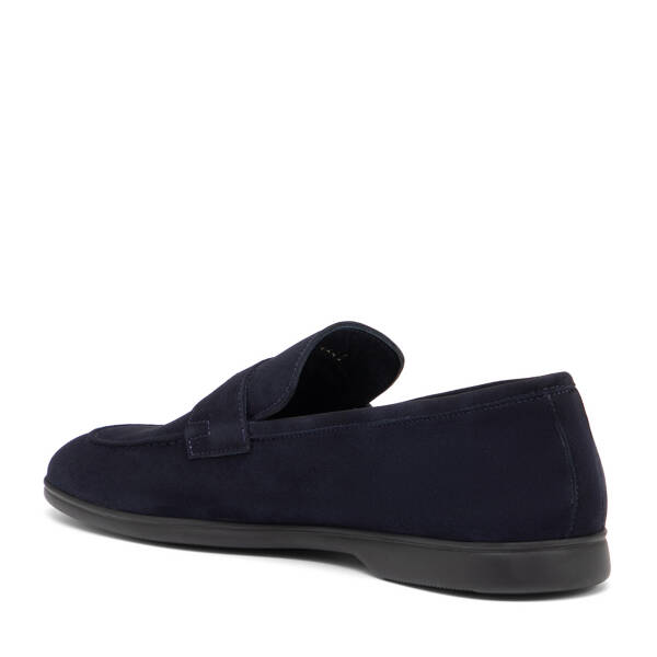 Lacivert Hakiki Süet Deri Erkek Loafer - E26I1AY57715-D44 - 4