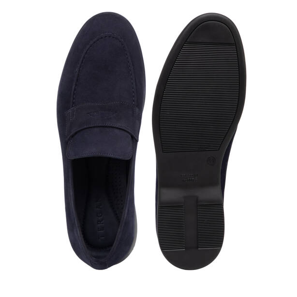 Lacivert Hakiki Süet Deri Erkek Loafer - E26I1AY57715-D44 - 6