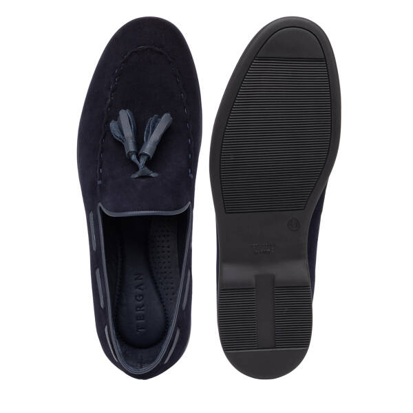 Lacivert Hakiki Süet Deri Erkek Loafer - E26I1AY57716-D44 - 6