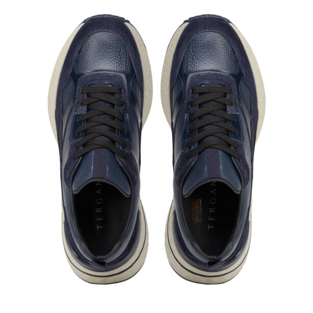 Lacivert Hakiki Süet Deri Erkek Sneaker - E26S1AY57829-W32 - 5