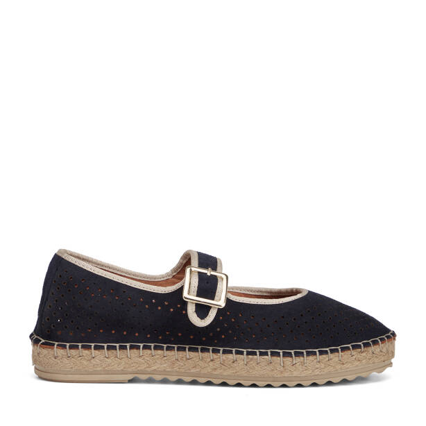 Lacivert Hakiki Süet Deri Kadın Casual Ayakkabı - K26Y1AY68634-D44 - 1
