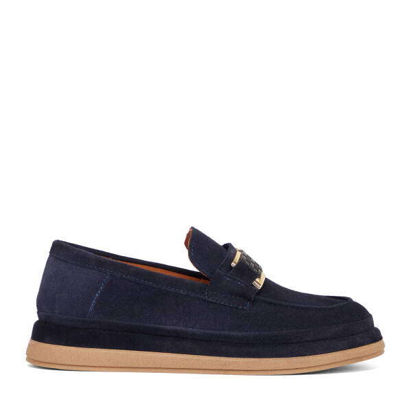 Lacivert Hakiki Süet Deri Kadın Loafer - K26S1AY68866-D44 - 1