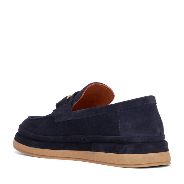 Lacivert Hakiki Süet Deri Kadın Loafer - K26S1AY68866-D44 - 4