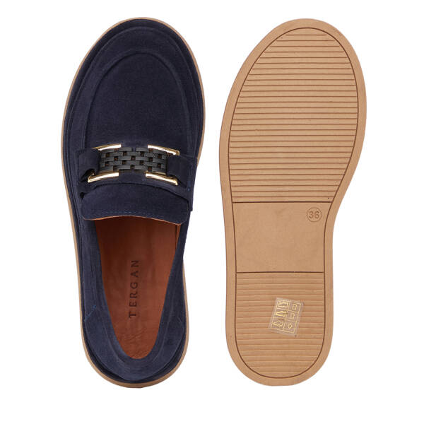 Lacivert Hakiki Süet Deri Kadın Loafer - K26S1AY68866-D44 - 6