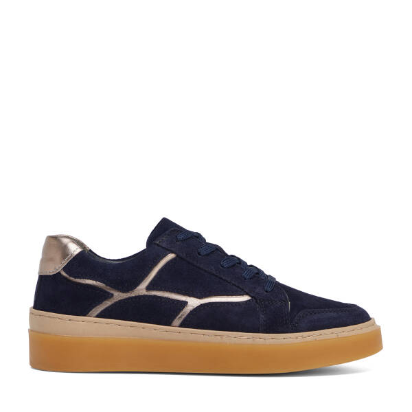 Lacivert Hakiki Süet Deri Kadın Sneaker - K26S1AY68933-D44 - 1