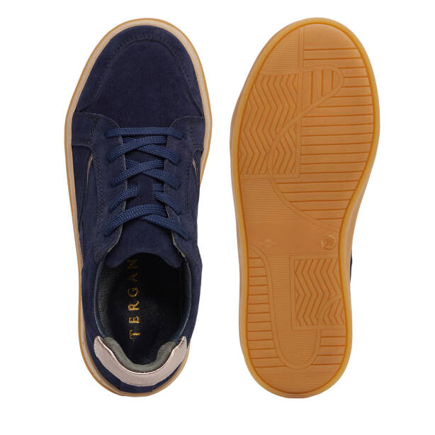 Lacivert Hakiki Süet Deri Kadın Sneaker - K26S1AY68933-D44 - 5