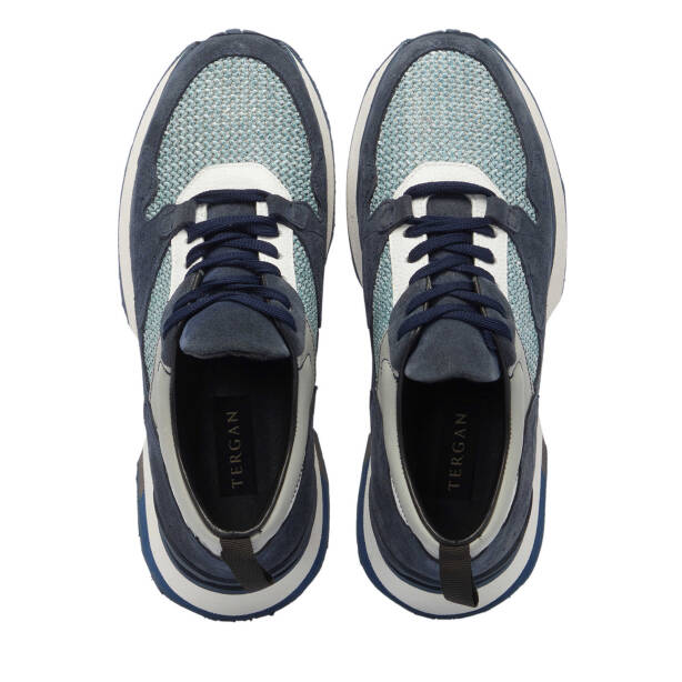 Lacivert Hasır - Süet Deri Erkek Sneaker - E24I1AY56714-D44 - 6