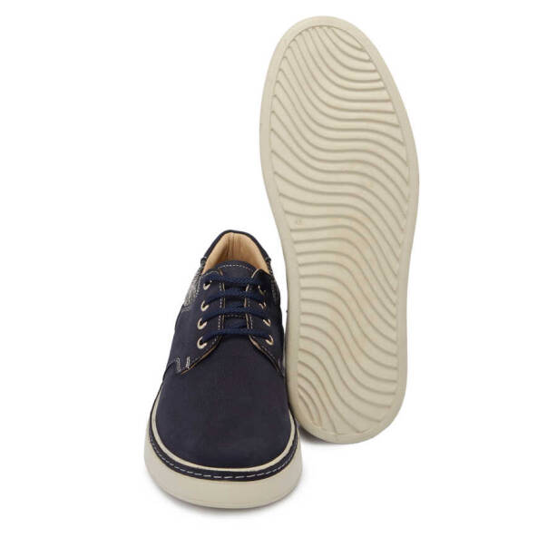 Lacivert Nubuk Deri Erkek Casual Ayakkabı - E24I1AY56599-C39 - 4
