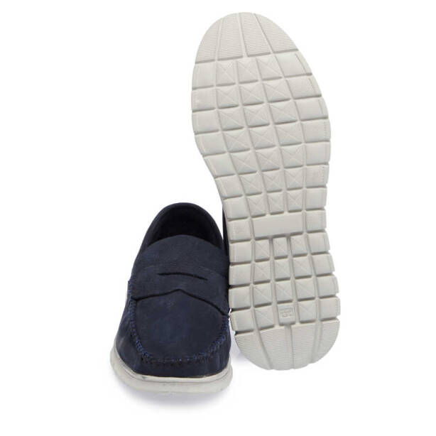 Lacivert Nubuk Deri Erkek Casual Ayakkabı - E24I1AY56758-C39 - 4