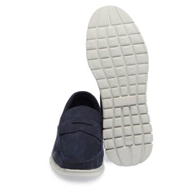 Lacivert Nubuk Deri Erkek Casual Ayakkabı - E24I1AY56758-C39 - 4
