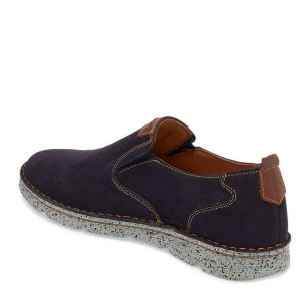 Lacivert Nubuk Deri Erkek Casual Ayakkabı - E24I1AY56774-C39 - 2