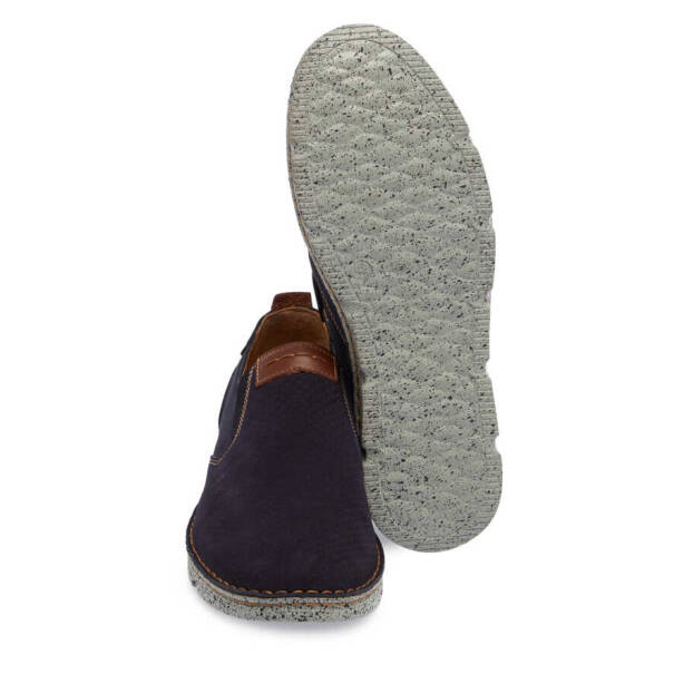 Lacivert Nubuk Deri Erkek Casual Ayakkabı - E24I1AY56774-C39 - 4