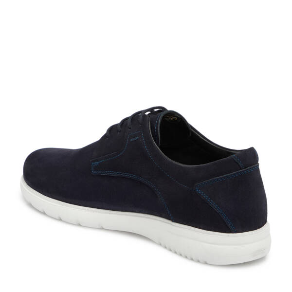 Lacivert Hakiki Nubuk Deri Erkek Casual Ayakkabı - E25S1AY57550-C39 - 2