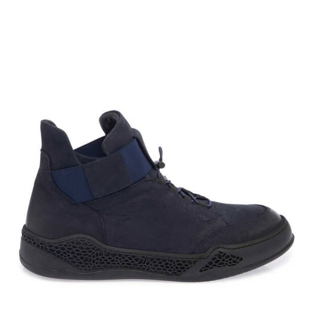 Lacivert Nubuk Deri Erkek Casual Bot - E23K1BT56545-C39 - 3