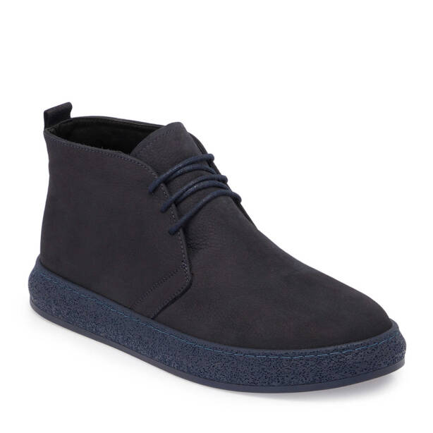 Lacivert Nubuk Deri Erkek Casual Bot - E24K1BT56962-C39 - Tergan