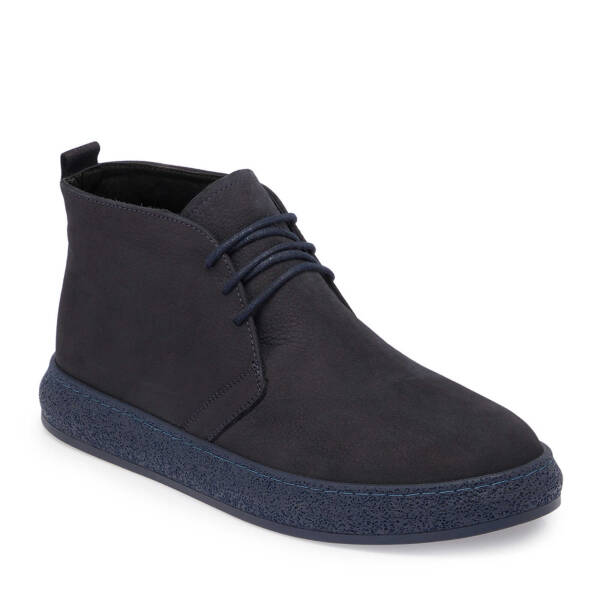 Lacivert Nubuk Deri Erkek Casual Bot - E24K1BT56962-C39 - 1