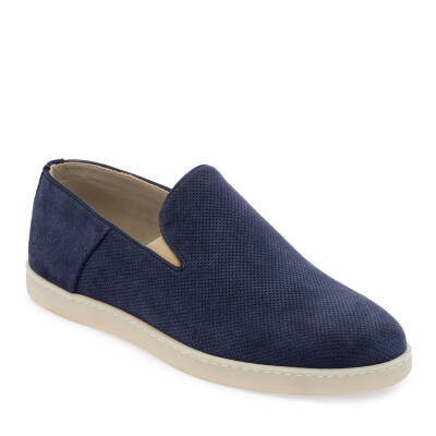  Lacivert Nubuk Deri Erkek Loafer - E24I1AY56695-C39 - 1