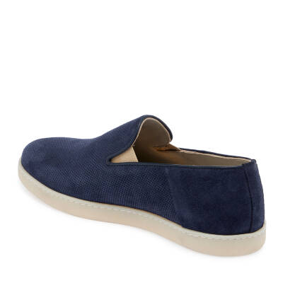  Lacivert Nubuk Deri Erkek Loafer - E24I1AY56695-C39 - 2