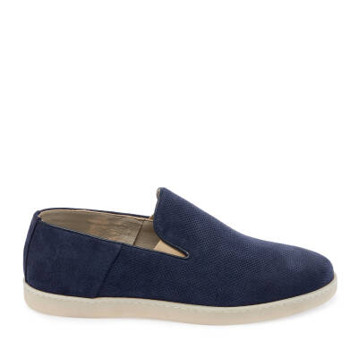  Lacivert Nubuk Deri Erkek Loafer - E24I1AY56695-C39 - 3